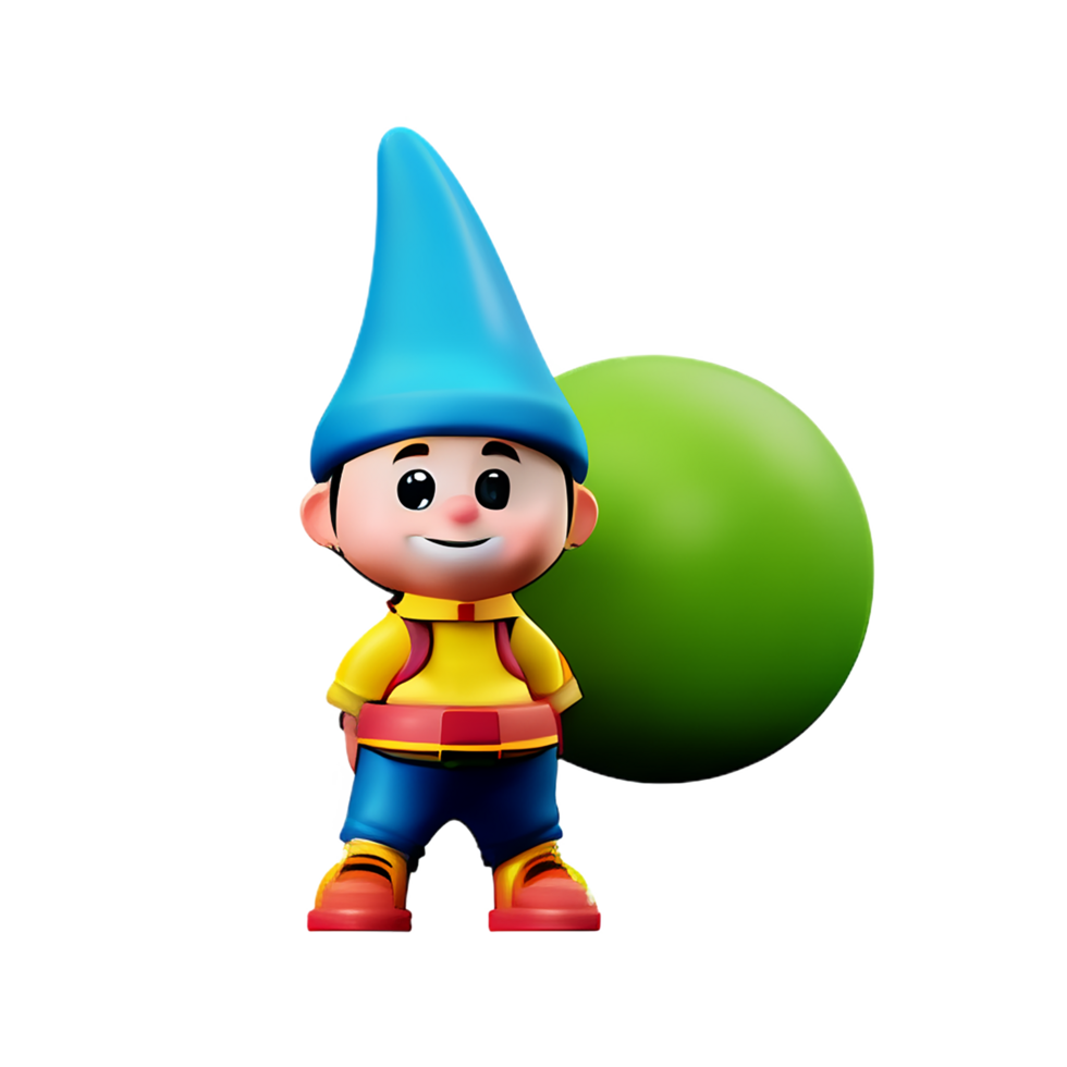 Gnome 3d rendering icon illustration png