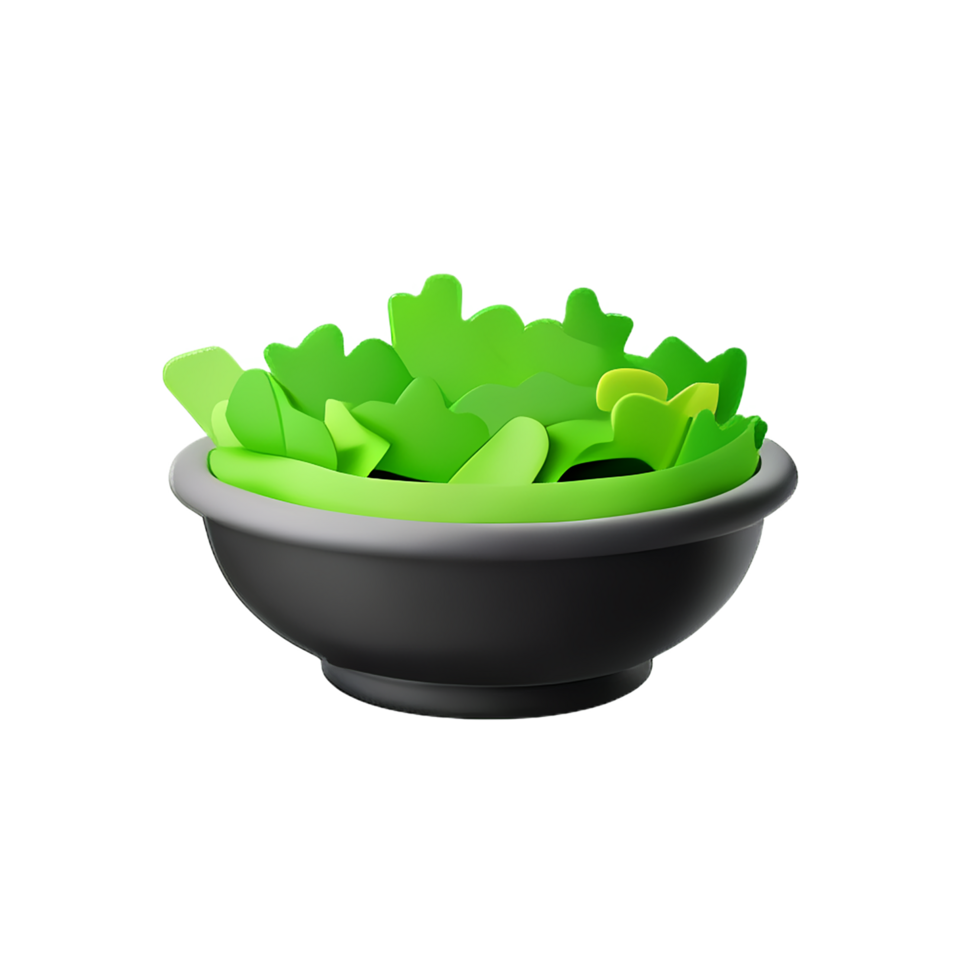 salad 3d rendering icon illustration png