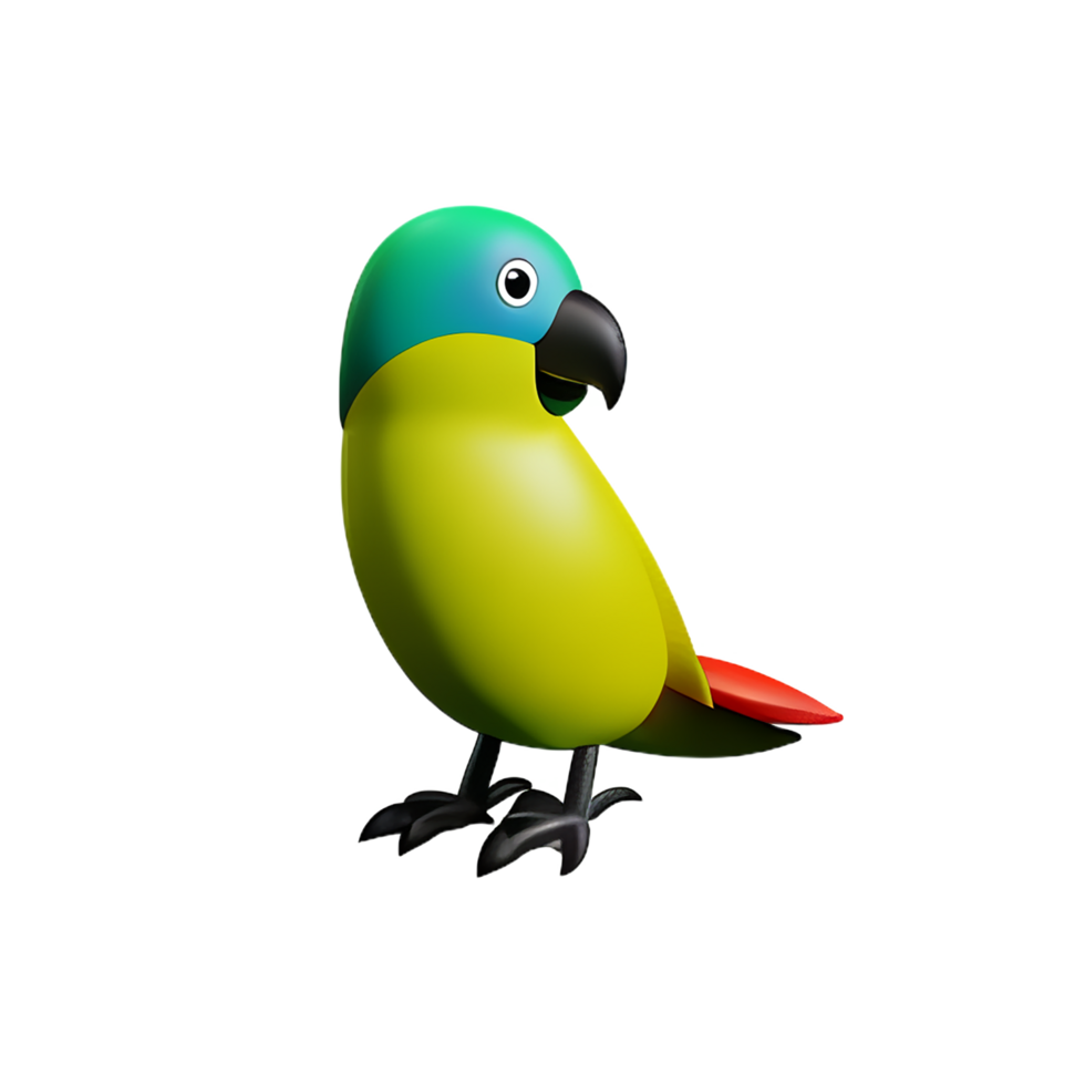 parrot 3d rendering icon illustration png