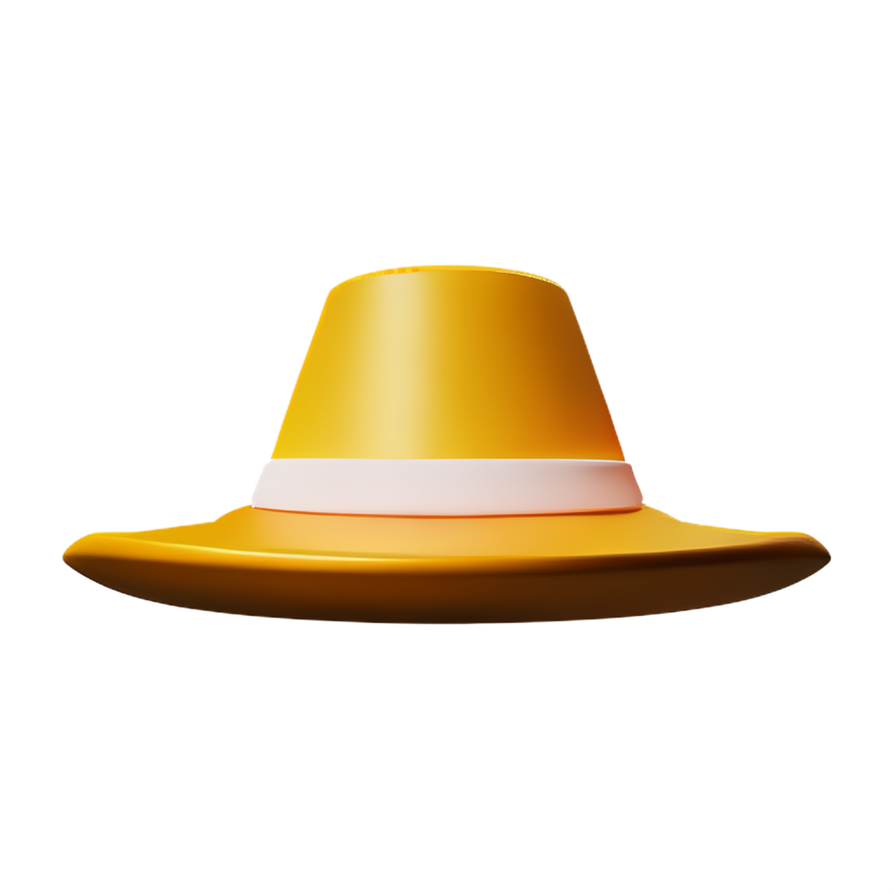 chapeau 3d le rendu icône illustration png