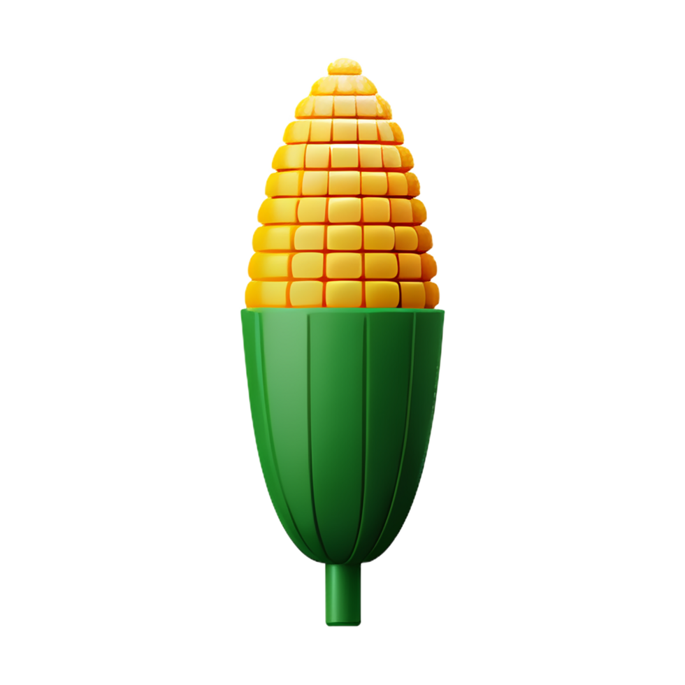 corn 3d rendering icon illustration png