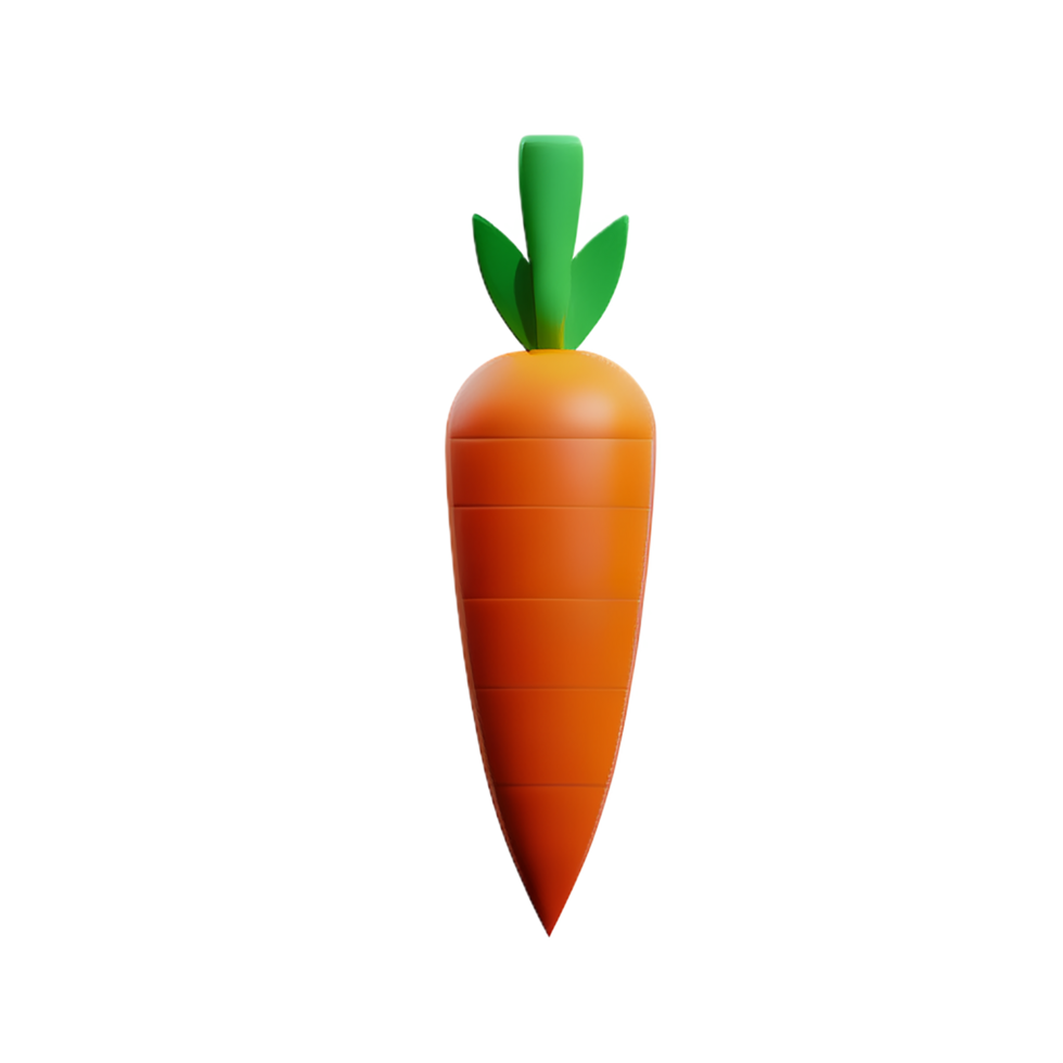 carrot 3d rendering icon illustration png