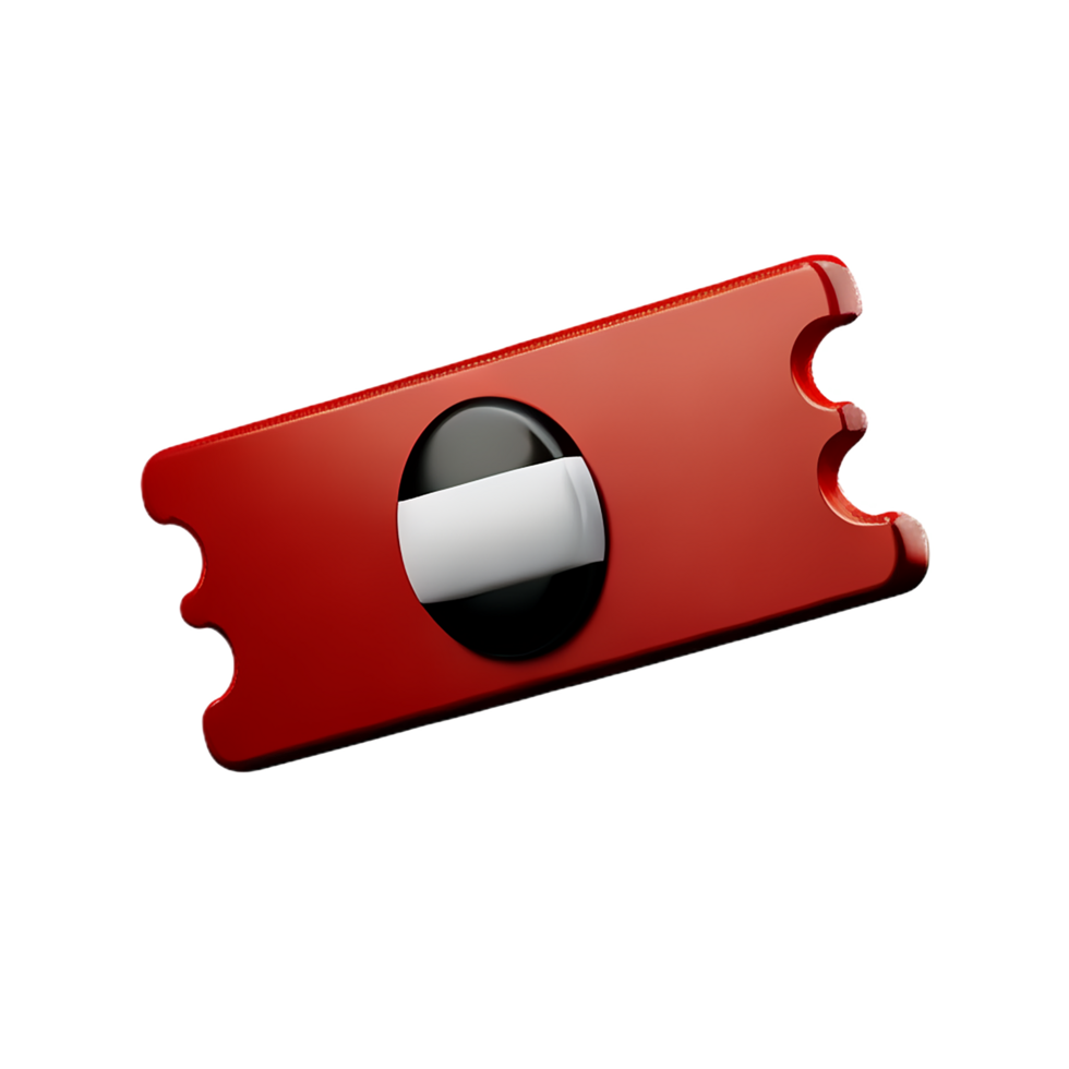 ticket 3d rendering icon illustration png