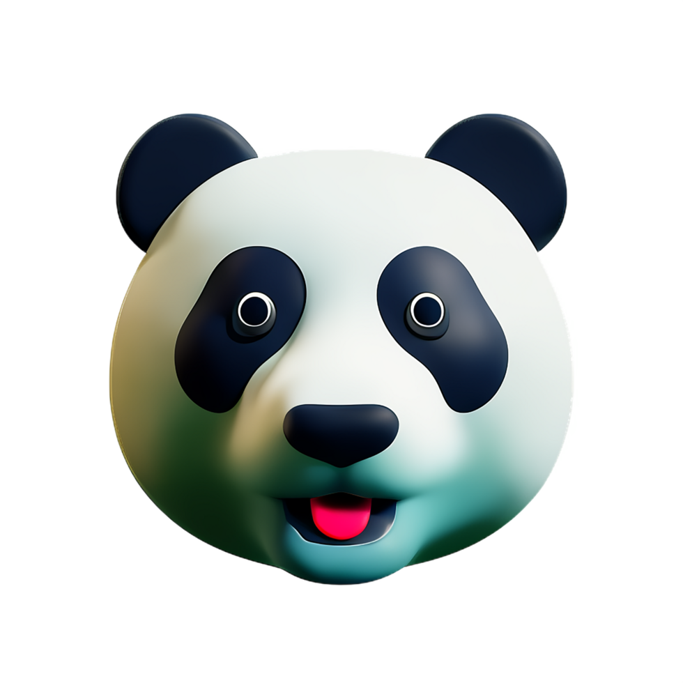 panda 3d rendering icon illustration png