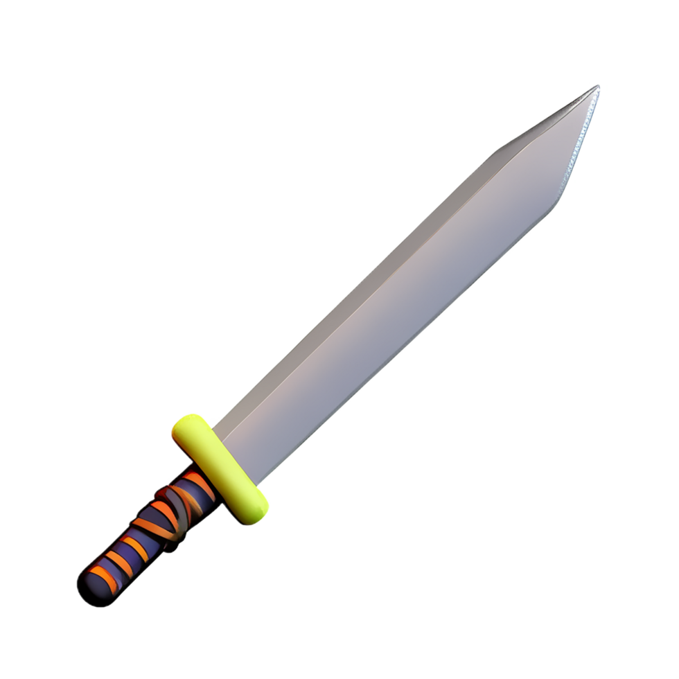 sword 3d rendering icon illustration png