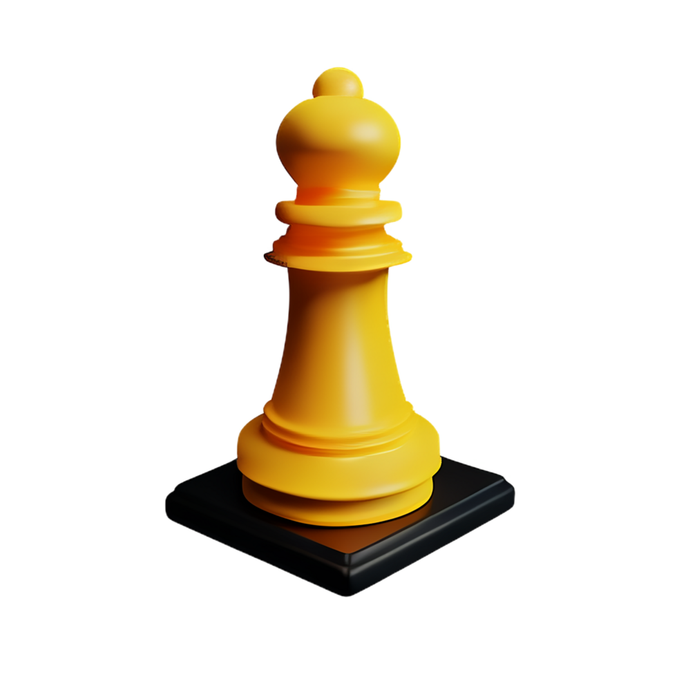 chess 3d rendering icon illustration png