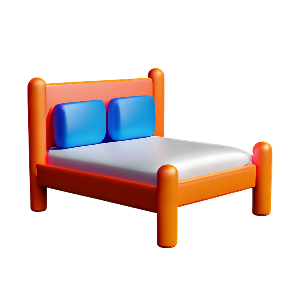 bed 3d renderen icoon illustratie png