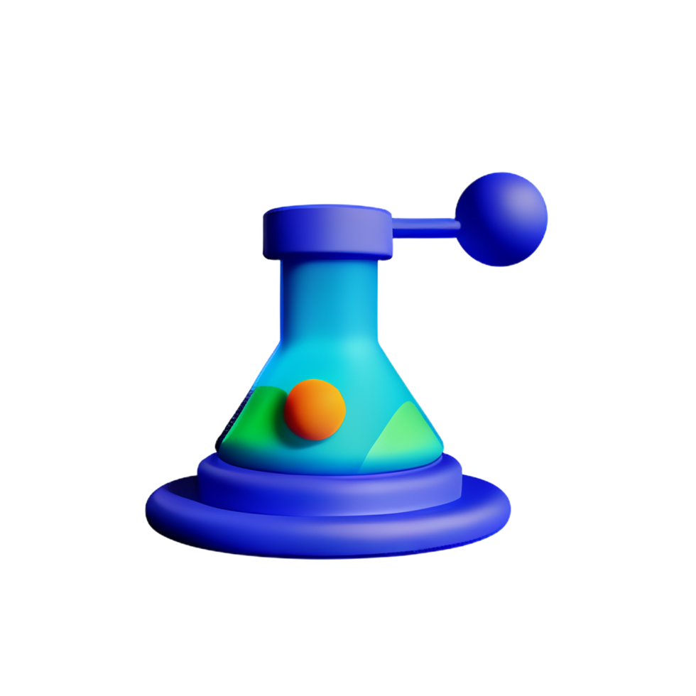 química 3d representación icono ilustración png