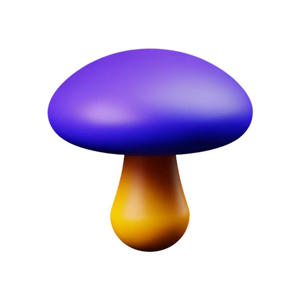 champignon 3d le rendu icône illustration png