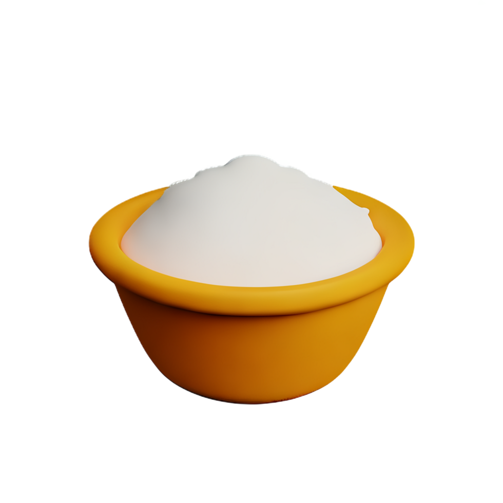 rice 3d rendering icon illustration png