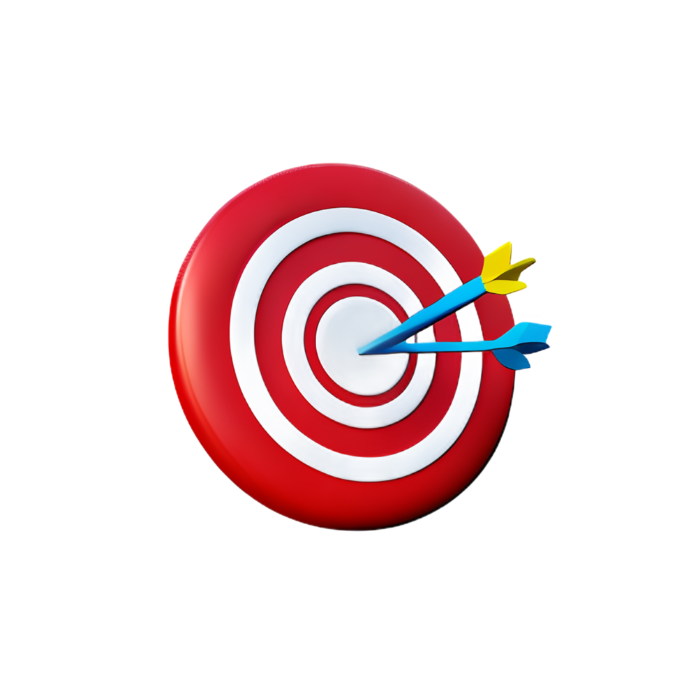 target 3d rendering icon illustration png