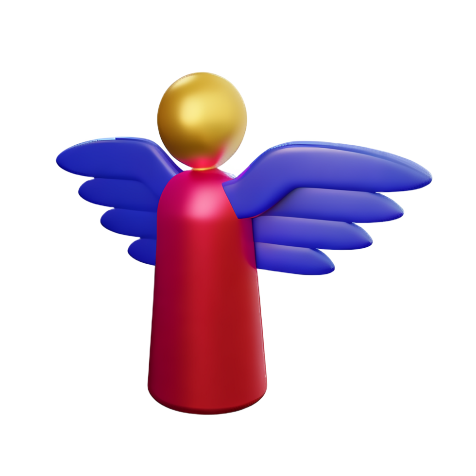 ángel 3d representación icono ilustración png