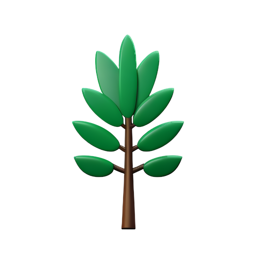 eucalyptus 3d rendering icon illustration png