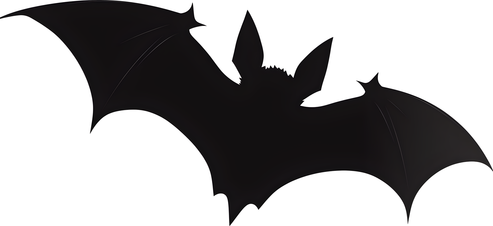 Halloween flying bat silhouette, AI generated 28597498 PNG