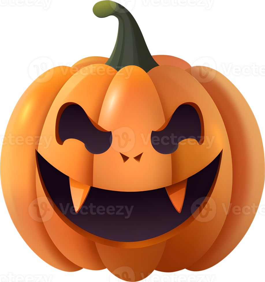 Jack-o-lantern Víspera de Todos los Santos calabaza, ai generado png