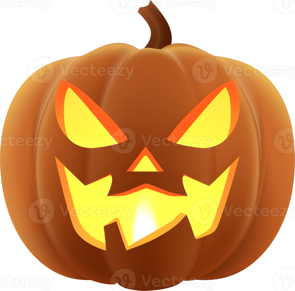 Víspera de Todos los Santos calabaza jack-o-lantern, ai generado png