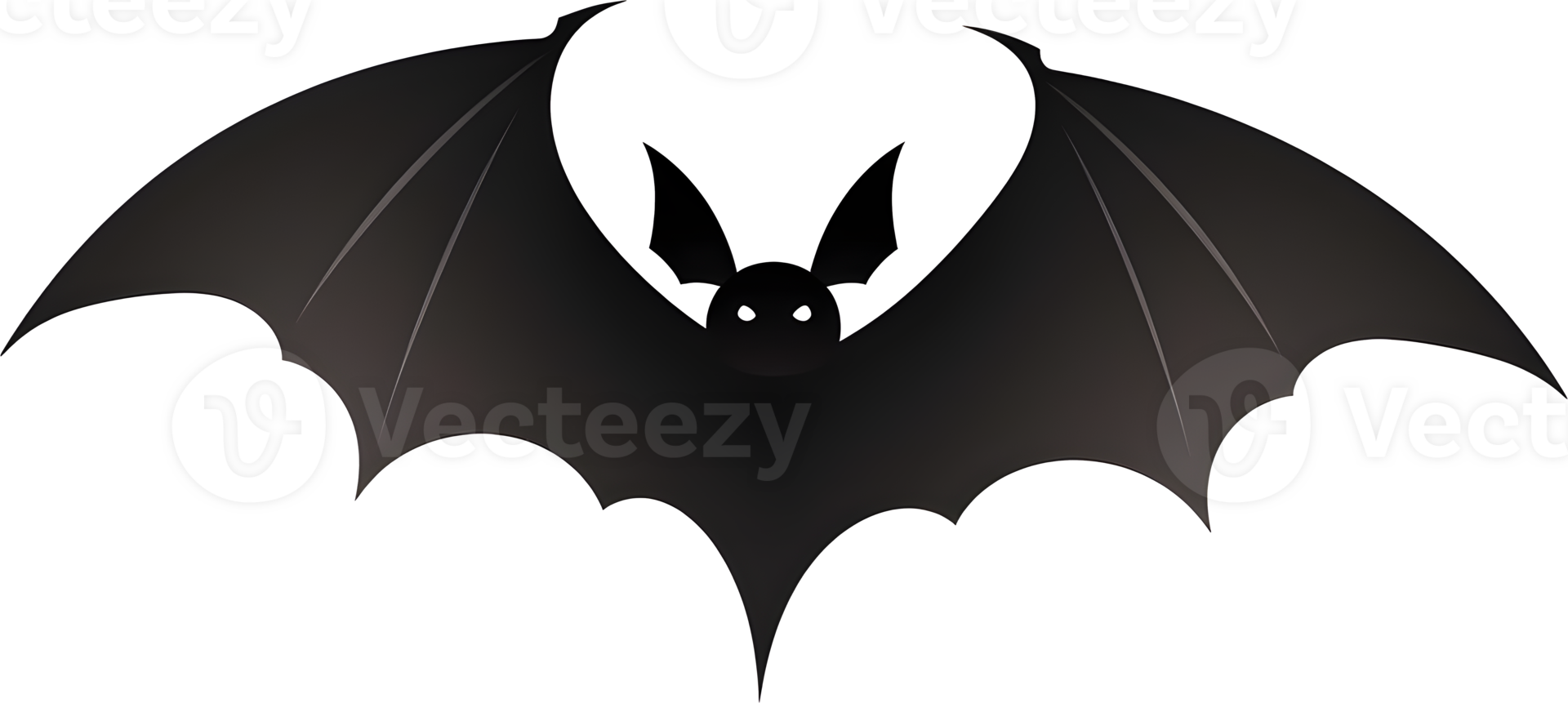 Halloween bat silhouette, PNG file no background, AI generated