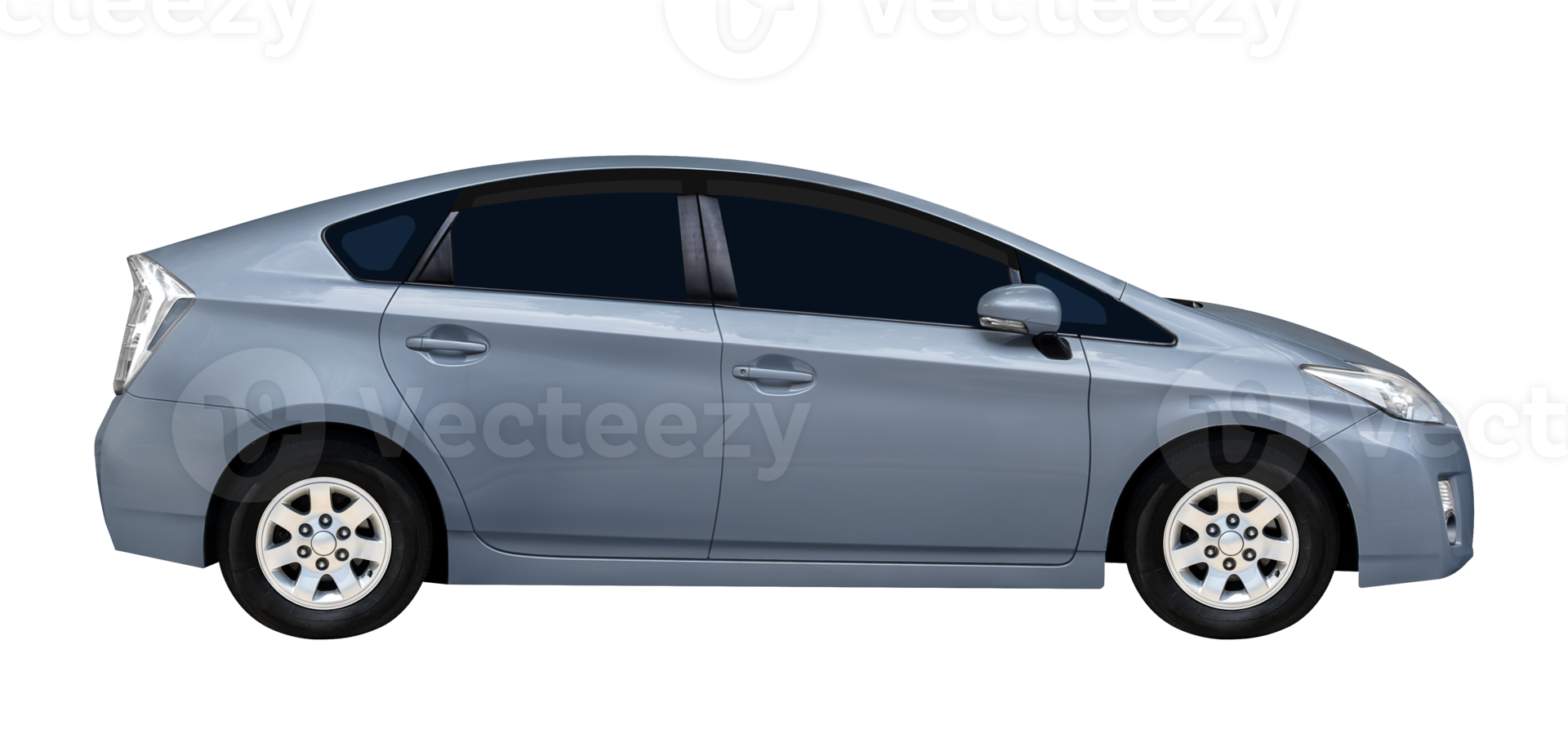 Side view gray hatchback car png