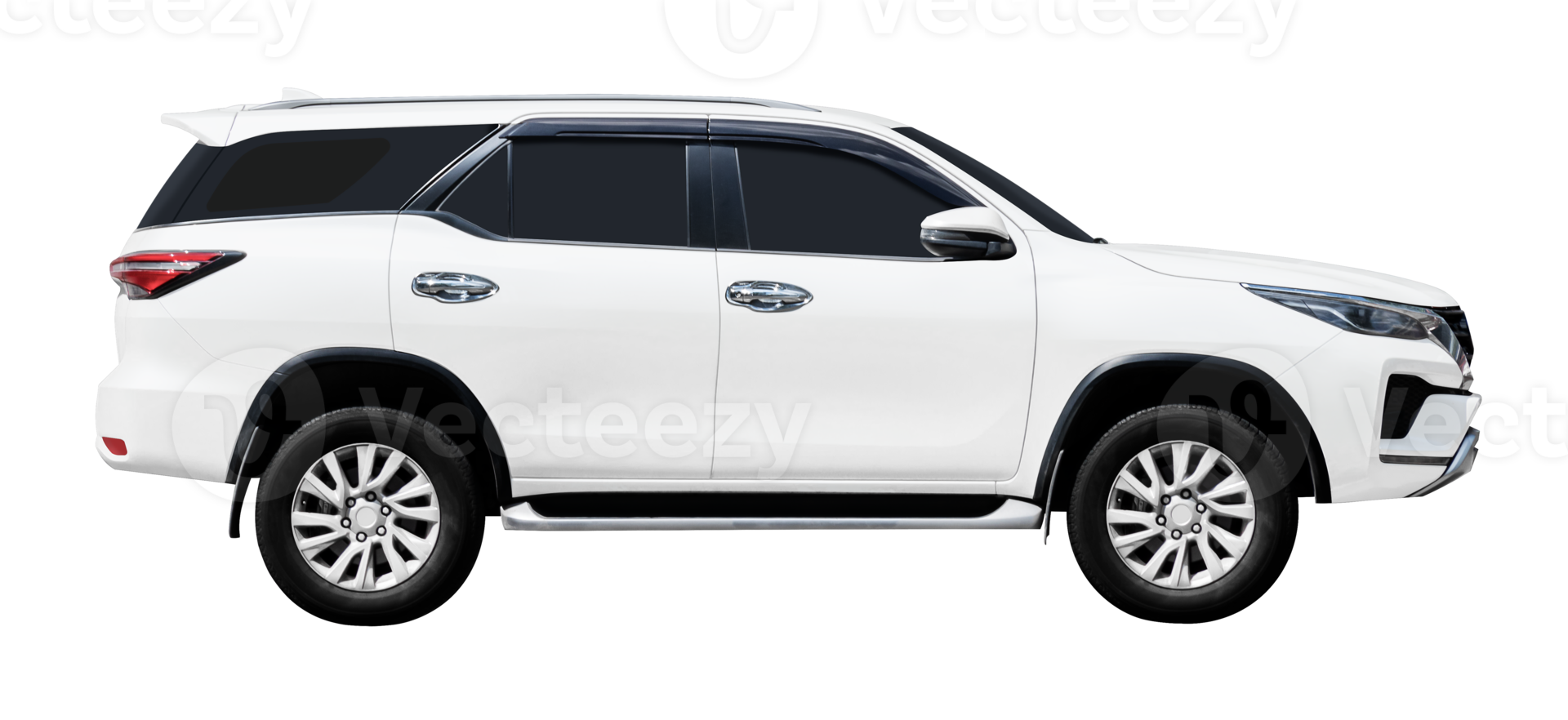 Side view white suv car png
