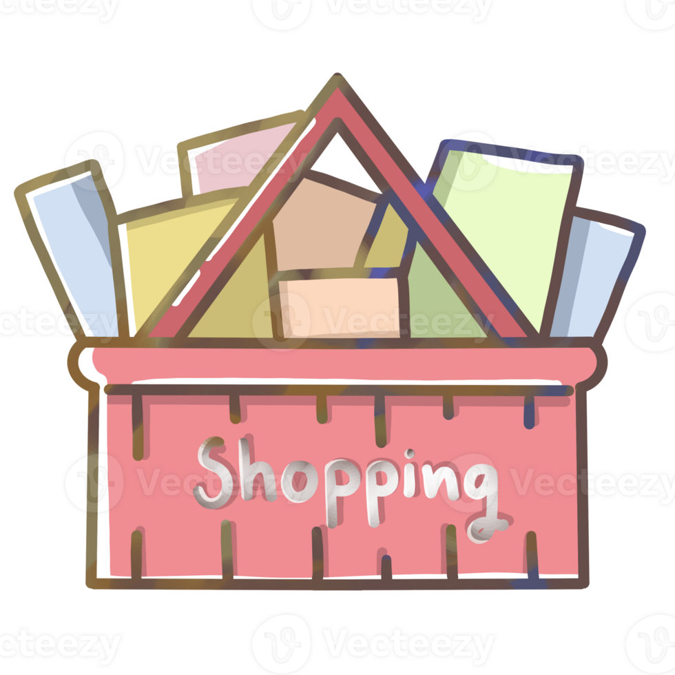 Shopping basket illustration png