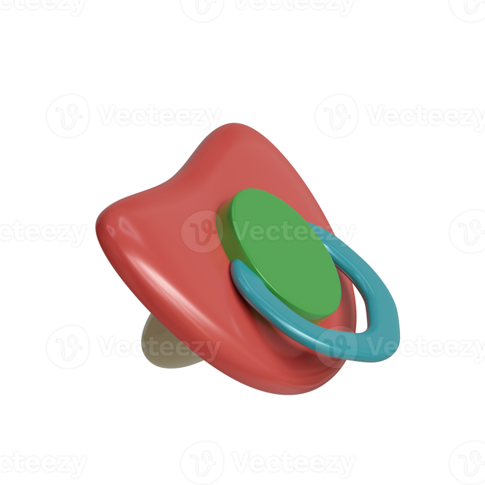 3d rendered pacifier perfect for baby product design project png