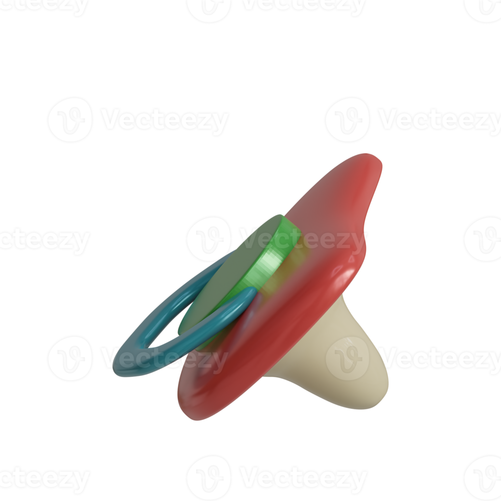 3d rendered pacifier perfect for baby product design project png