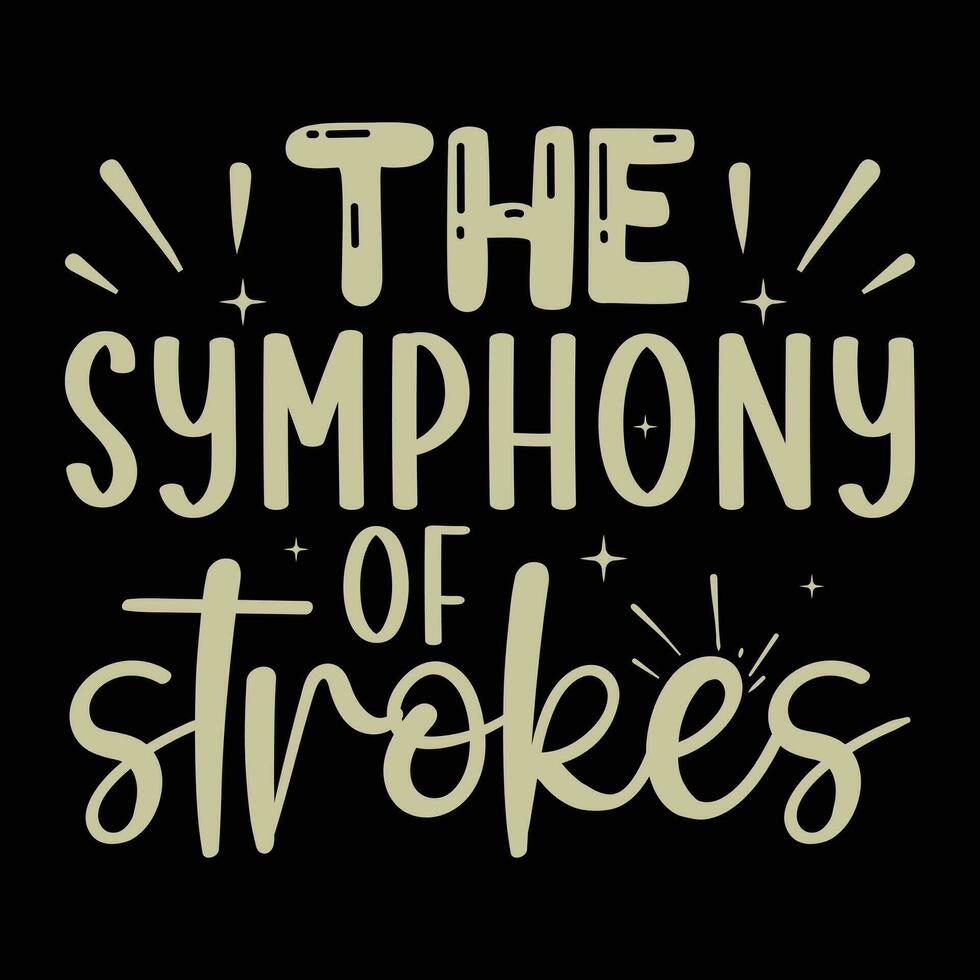 The symphony of strokes vector