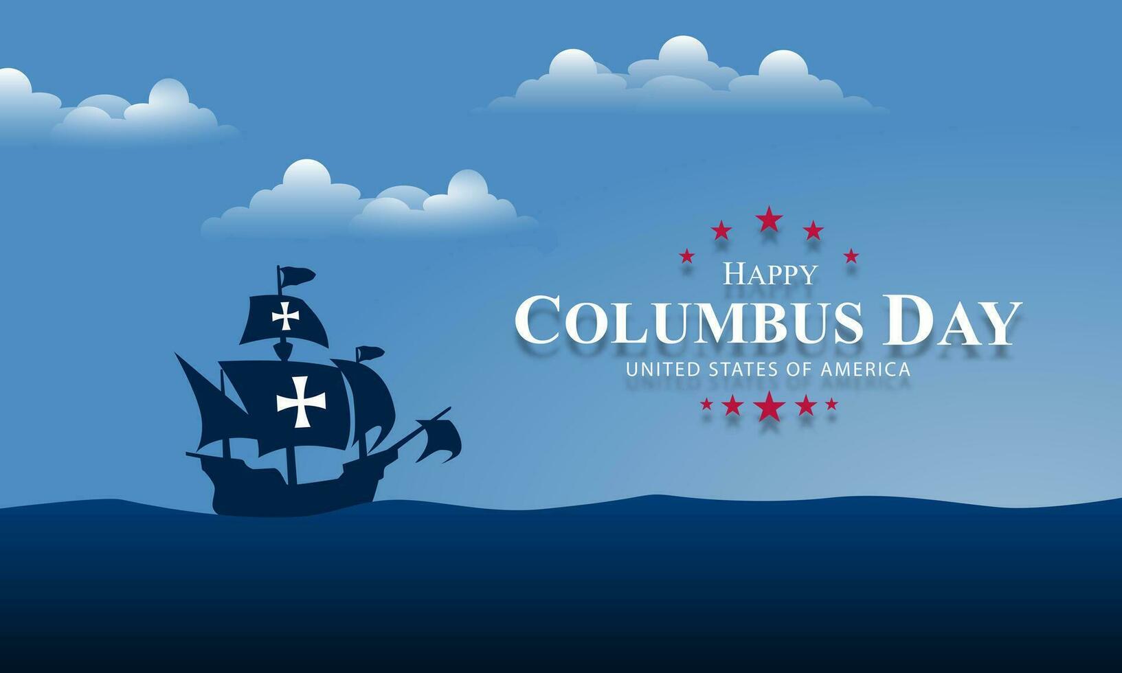 Happy Columbus Day background vector illustration