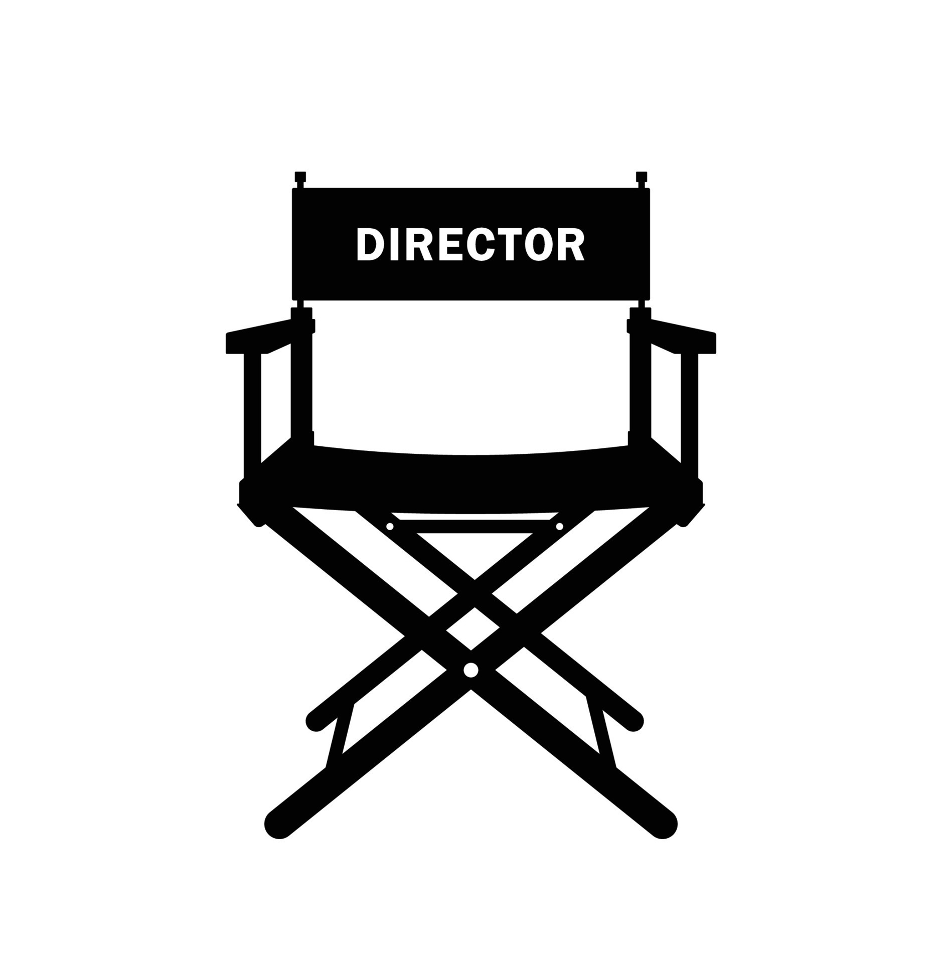 Movie director chair silhouette, cinema studio armchair 28597961 Vector