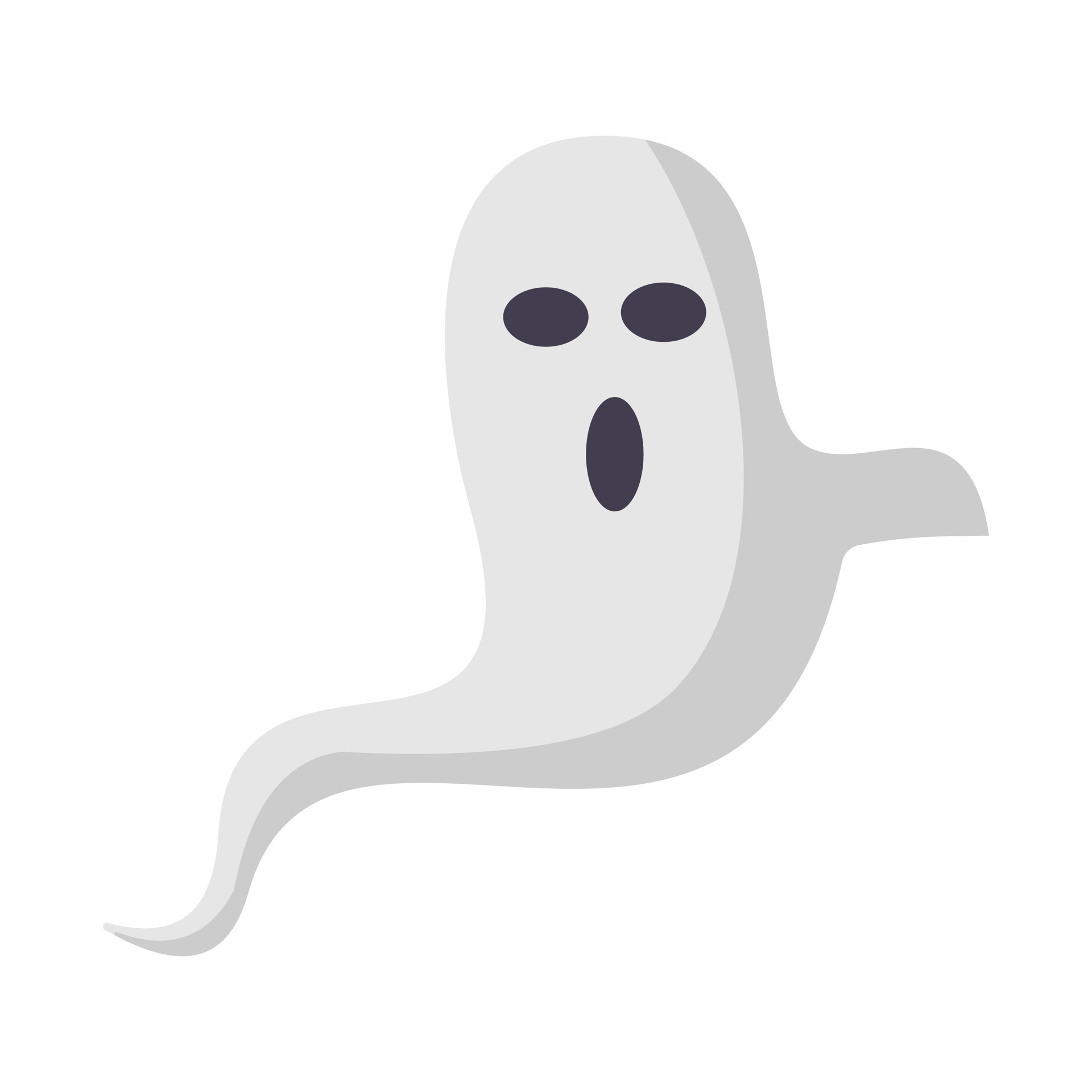 Halloween Ghost White Cartoon Horror Flat Icon Element Available For  Commercial Use PNG Images