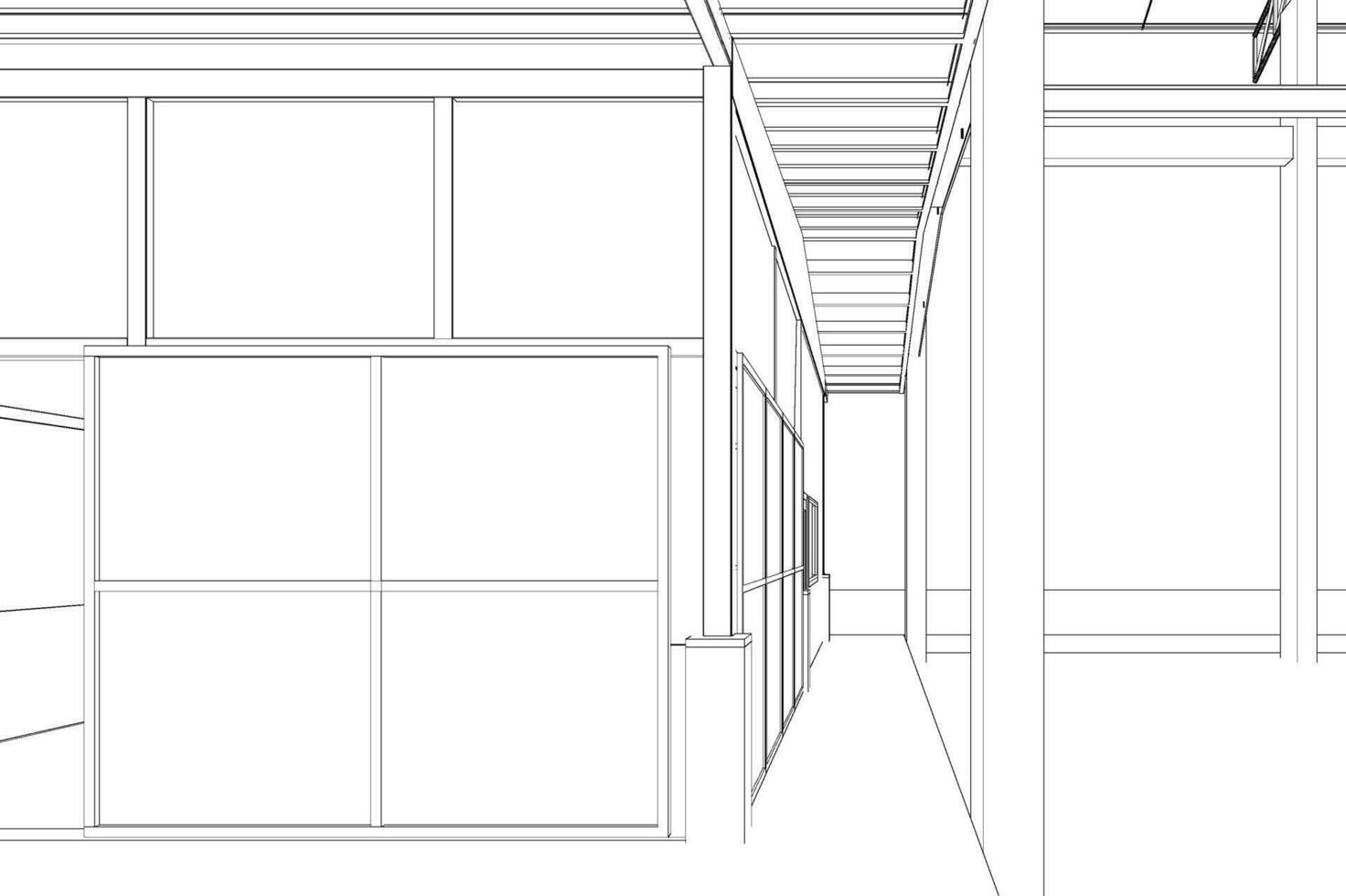 3D illustration of industrial building vector