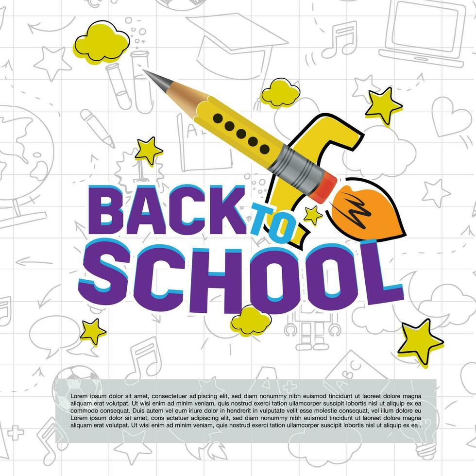 Back to school social media post , For web ads vector