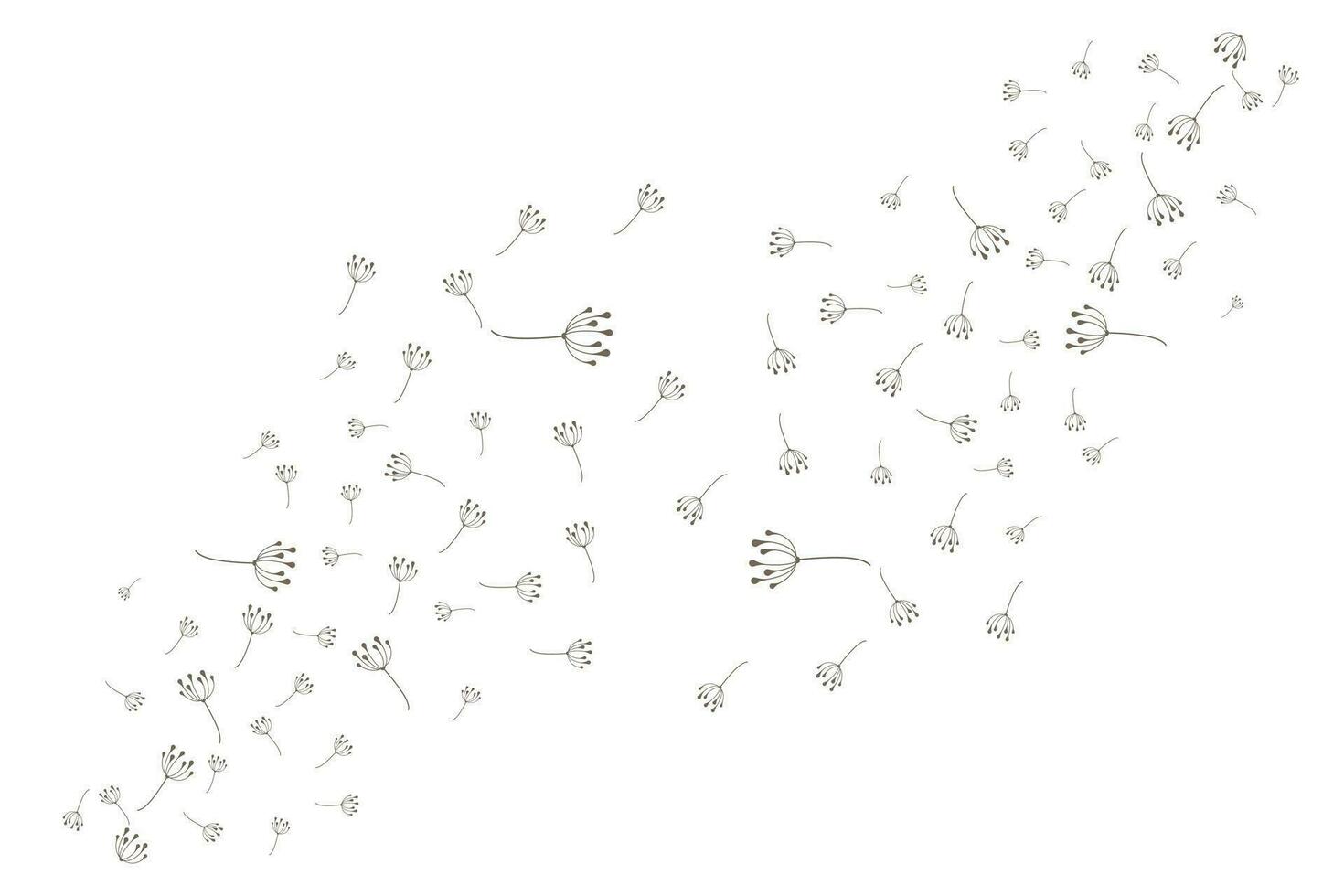 Dandelion Flower Logo Design Simple Vector Minimalist Symbol Template
