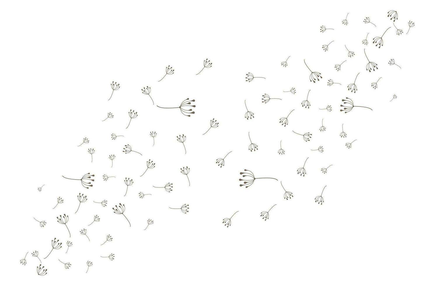 Dandelion Flower Logo Design Simple Vector Minimalist Symbol Template