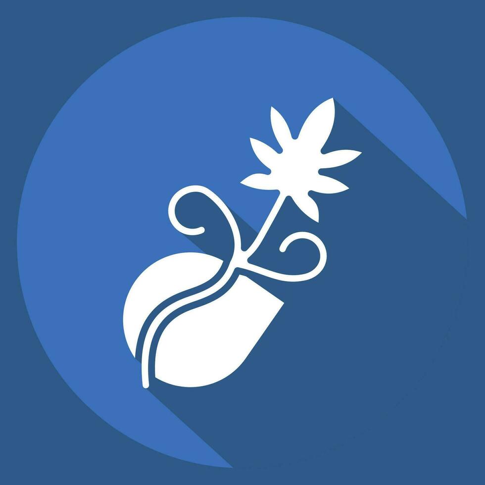 Icon Cannabis Seeds. related to Cannabis symbol. long shadow style. simple design editable. simple illustration vector