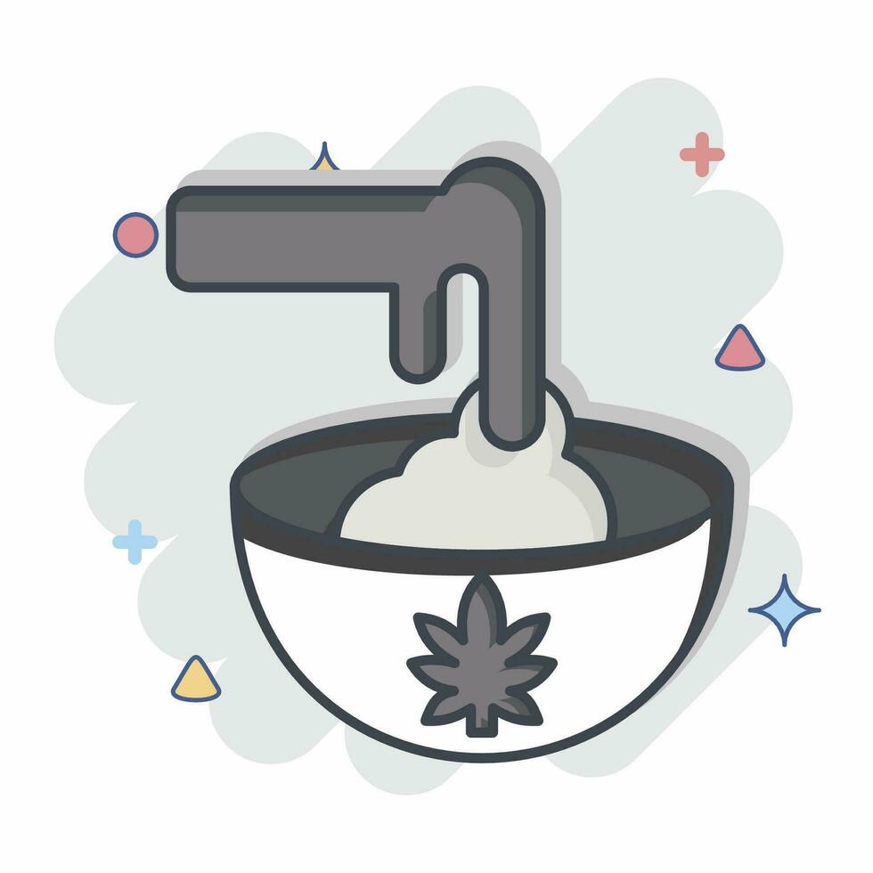 Icon Concentrates. related to Cannabis symbol. comic style. simple design editable. simple illustration vector