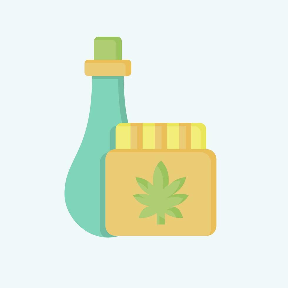 Icon Cannabis Product. related to Cannabis symbol. flat style. simple design editable. simple illustration vector