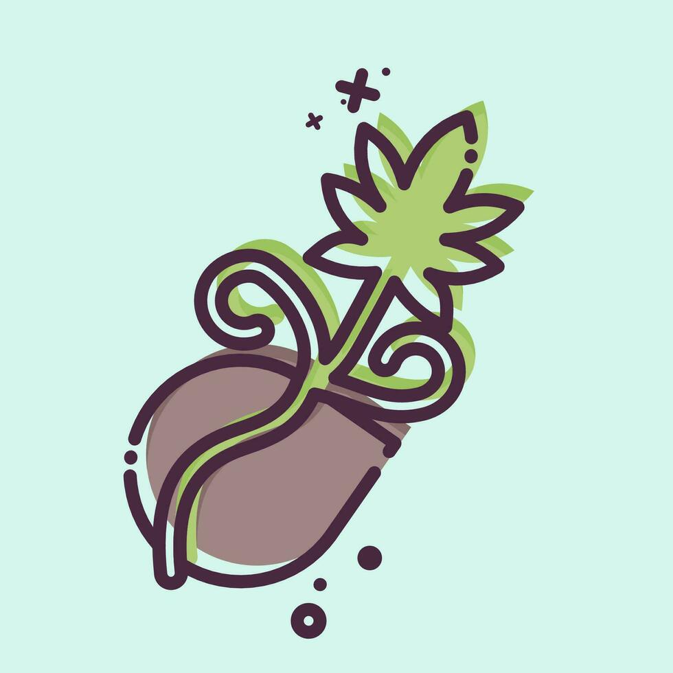 icono canabis semillas relacionado a canabis símbolo. mbe estilo. sencillo diseño editable. sencillo ilustración vector