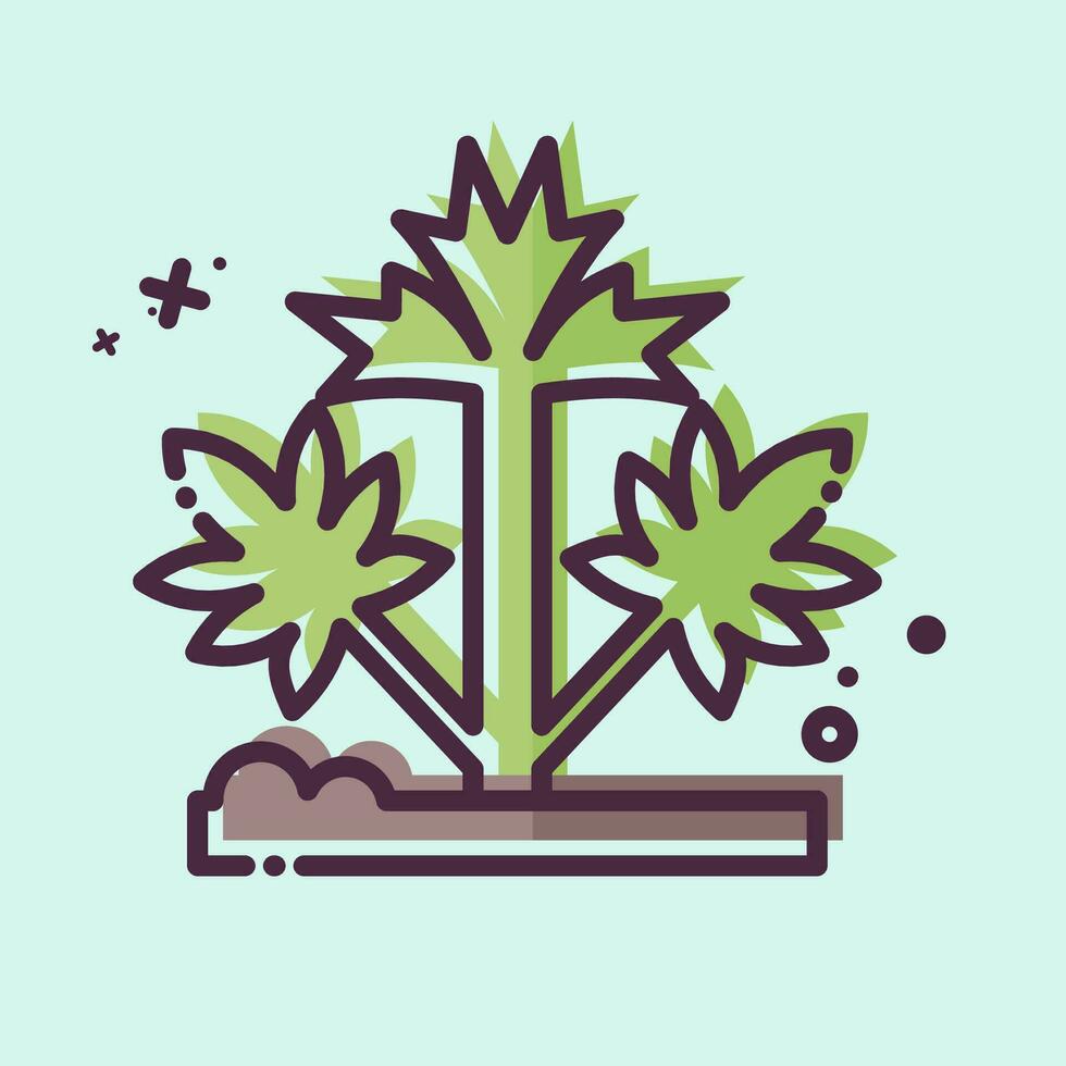 Icon Hemp. related to Cannabis symbol. MBE style. simple design editable. simple illustration vector