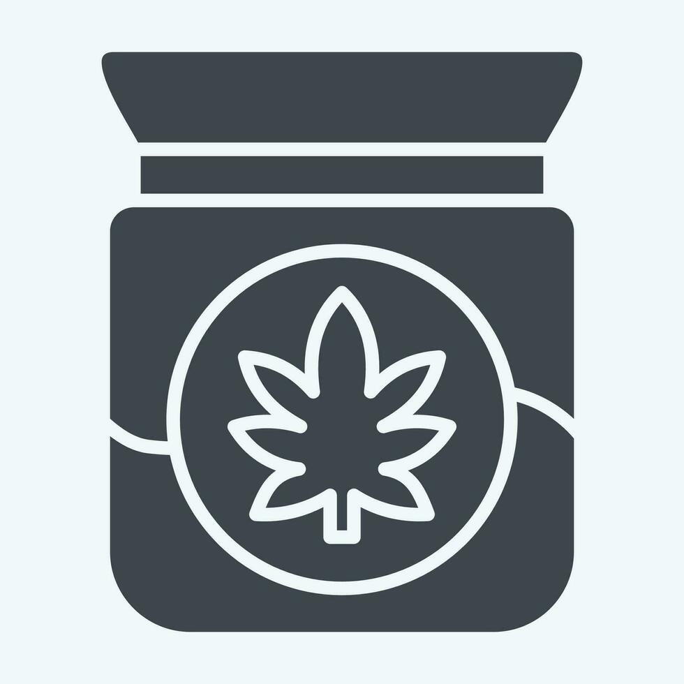 Icon CBD Guideline. related to Cannabis symbol. glyph style. simple design editable. simple illustration vector