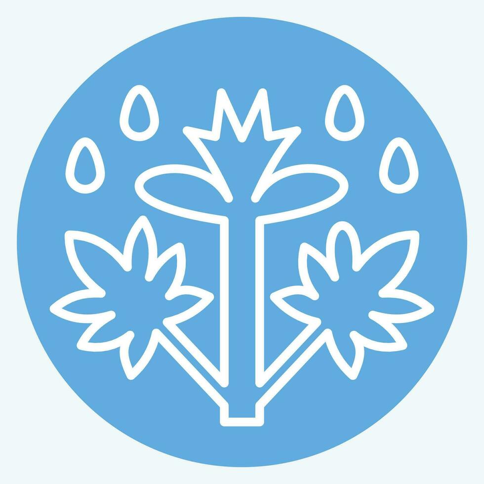 Icon Crow Cannabis. related to Cannabis symbol. blue eyes style. simple design editable. simple illustration vector