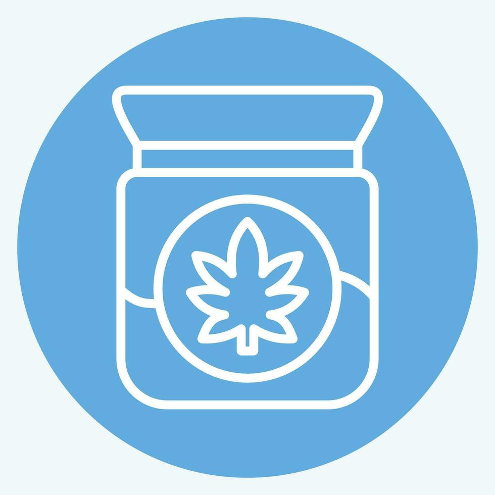 Icon CBD Guideline. related to Cannabis symbol. blue eyes style. simple design editable. simple illustration vector