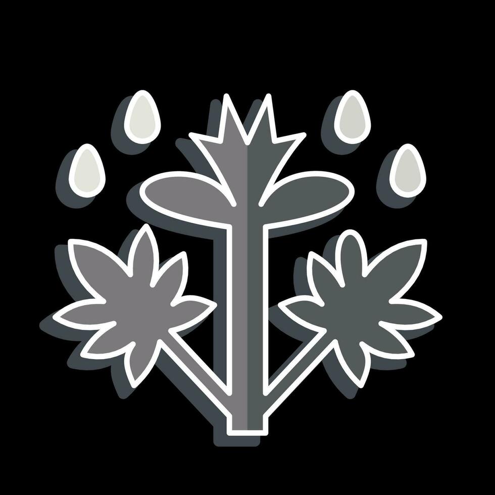 Icon Crow Cannabis. related to Cannabis symbol. glossy style. simple design editable. simple illustration vector
