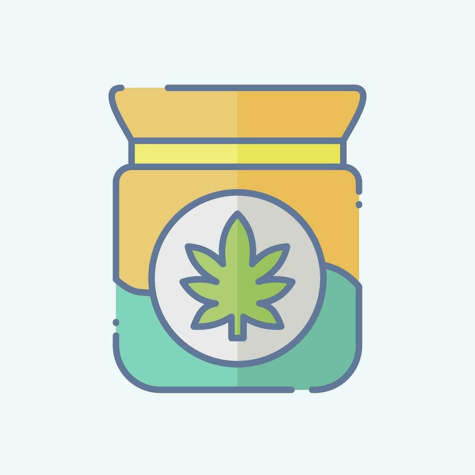 Icon CBD Guideline. related to Cannabis symbol. doodle style. simple design editable. simple illustration vector