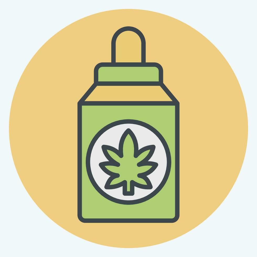Icon Cannabidiol. related to Cannabis symbol. color mate style. simple design editable. simple illustration vector