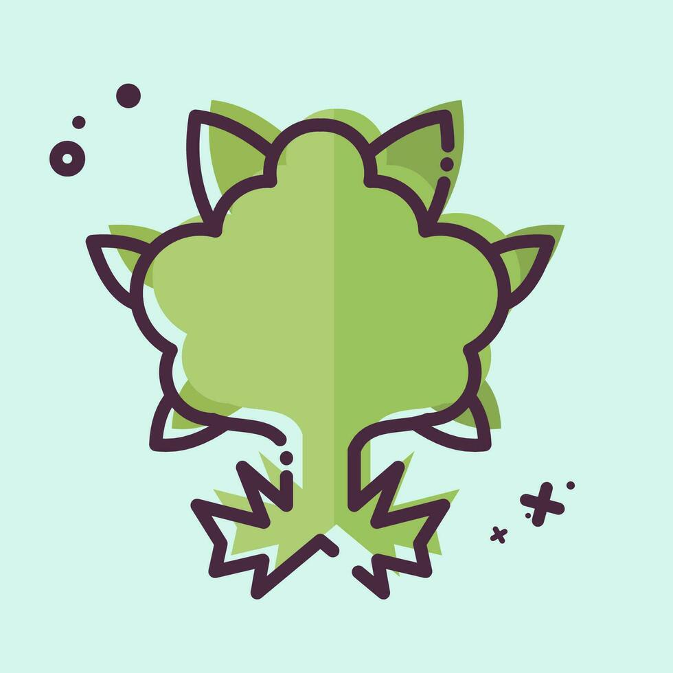 Icon Flower. related to Cannabis symbol. MBE style. simple design editable. simple illustration vector
