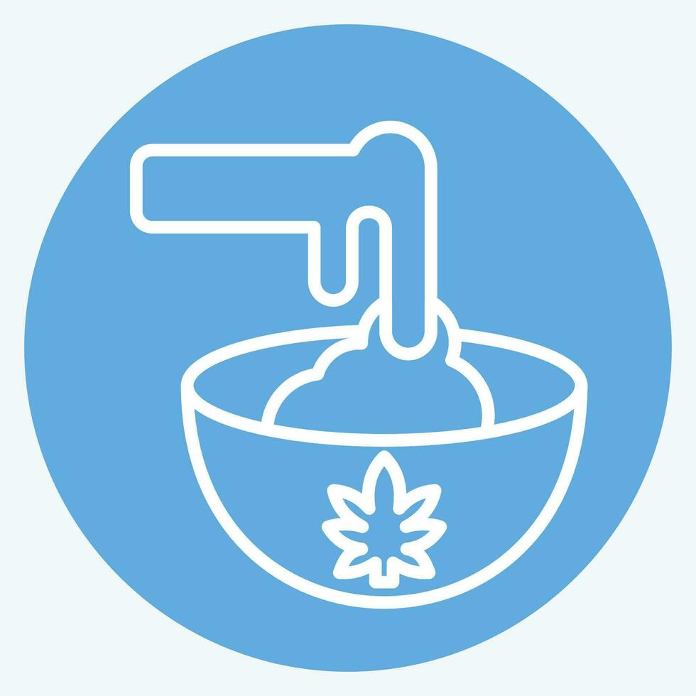 Icon Concentrates. related to Cannabis symbol. blue eyes style. simple design editable. simple illustration vector