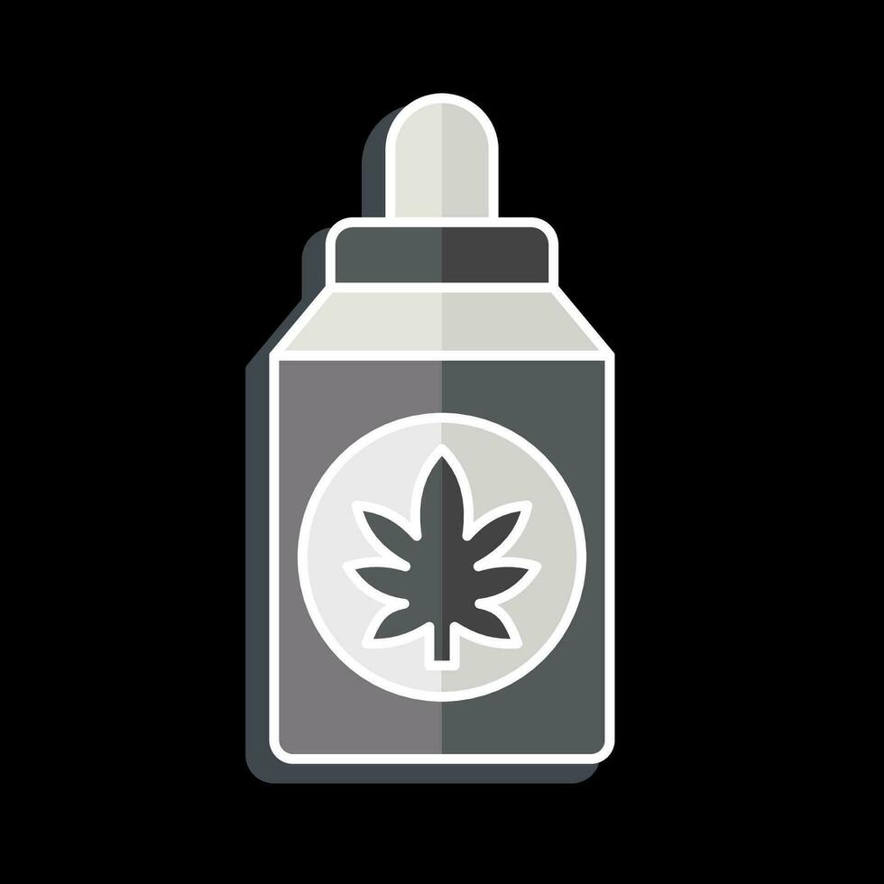 Icon Cannabidiol . related to Cannabis symbol. glossy style. simple design editable. simple illustration vector