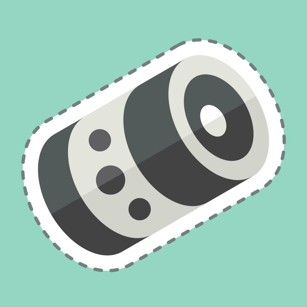 Sticker line cut Shampoo. related to Cambodia symbol. simple design editable. simple illustration vector