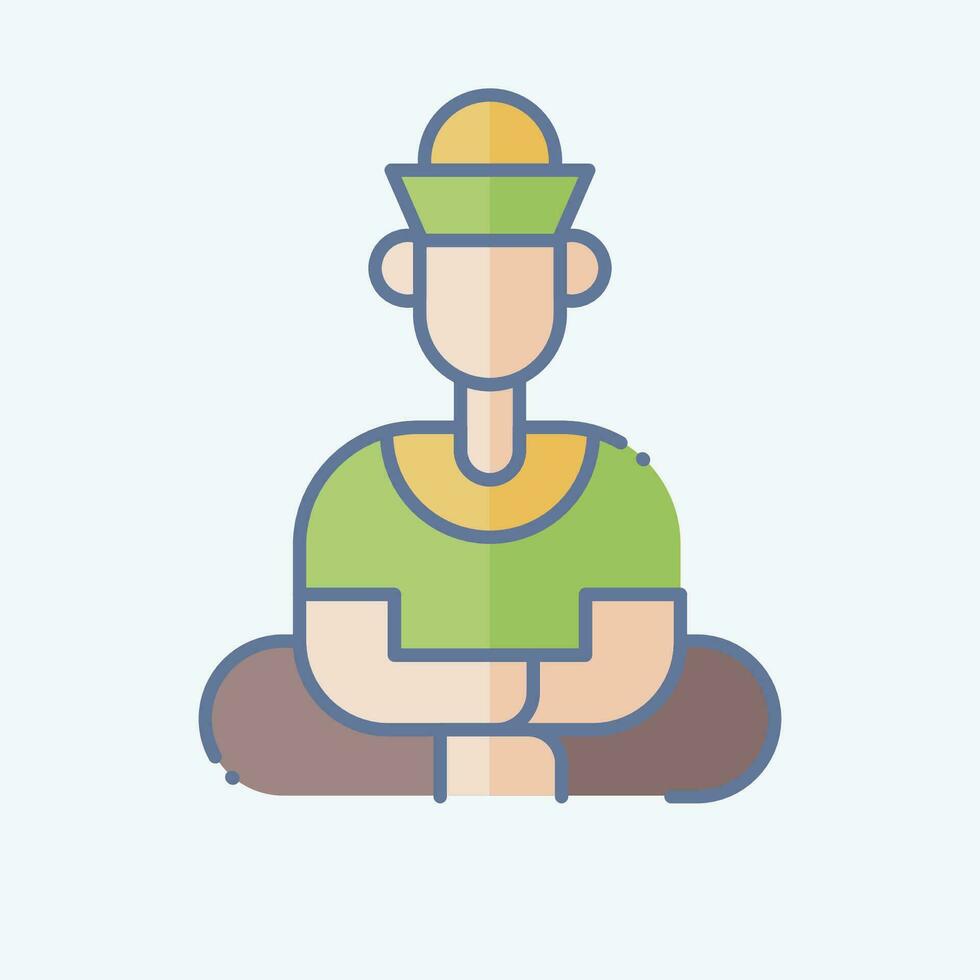 Icon Sculpture. related to Cambodia symbol. doodle style. simple design editable. simple illustration vector